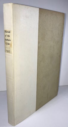 Item #001191 Manual of the Author's Club - 1917