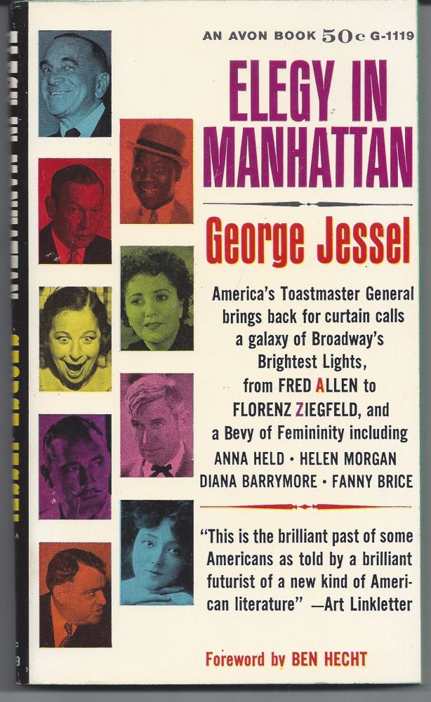 Item #006905 Elegy in Manhattan. George Jessel.