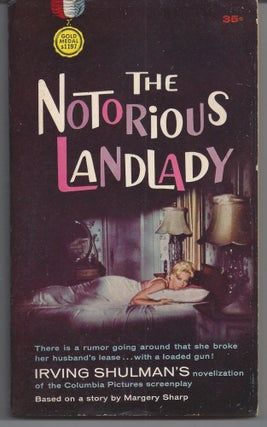 Item #006916 The Notorius Landlady - Movie Tie-In. Irving Shulman