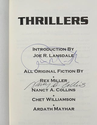 Thrillers (Signed First Edition)