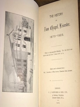 History of Zion Chapel, Leicester 1878 - 1923