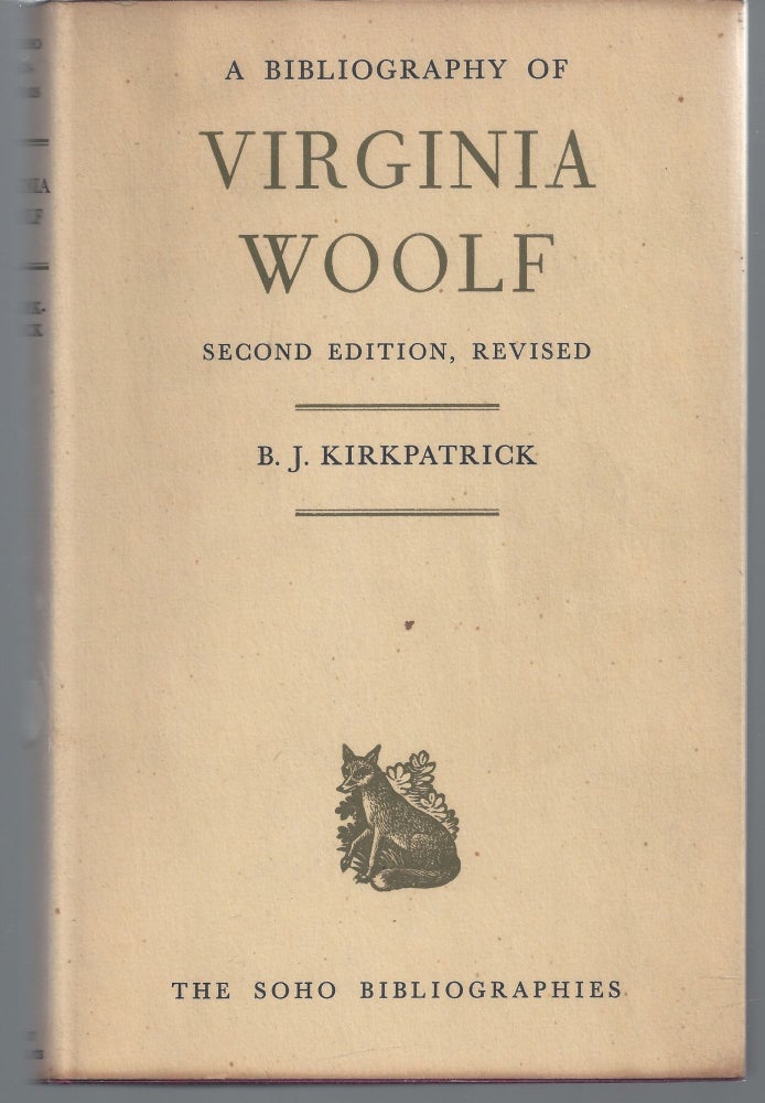 Item #009802 A Bibliography of Virginia Woolf. B. J. Kirkpatrick.