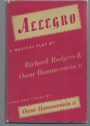 Item #009842 Allegro: A Musical Play. Richard Rodgers, Oscar Hammerstein II