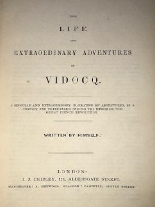 The Life and Extraordinary Adventiures of Vidocq (A Haycraft-Queen Cornerstone Title)