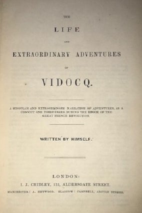 The Life and Extraordinary Adventiures of Vidocq (A Haycraft-Queen Cornerstone Title)