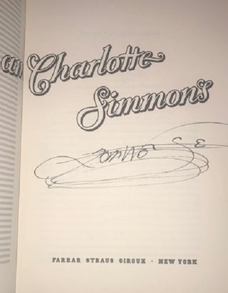 I Am Charlotte Simmons (Signed First Edition)