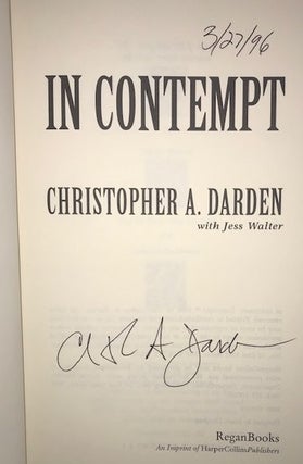 In Contempt (Signed First Edition)