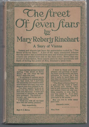 Item #010499 The Street of Seven Stars: A Story of Vienna (Signed First Edition). Mary Roberts...