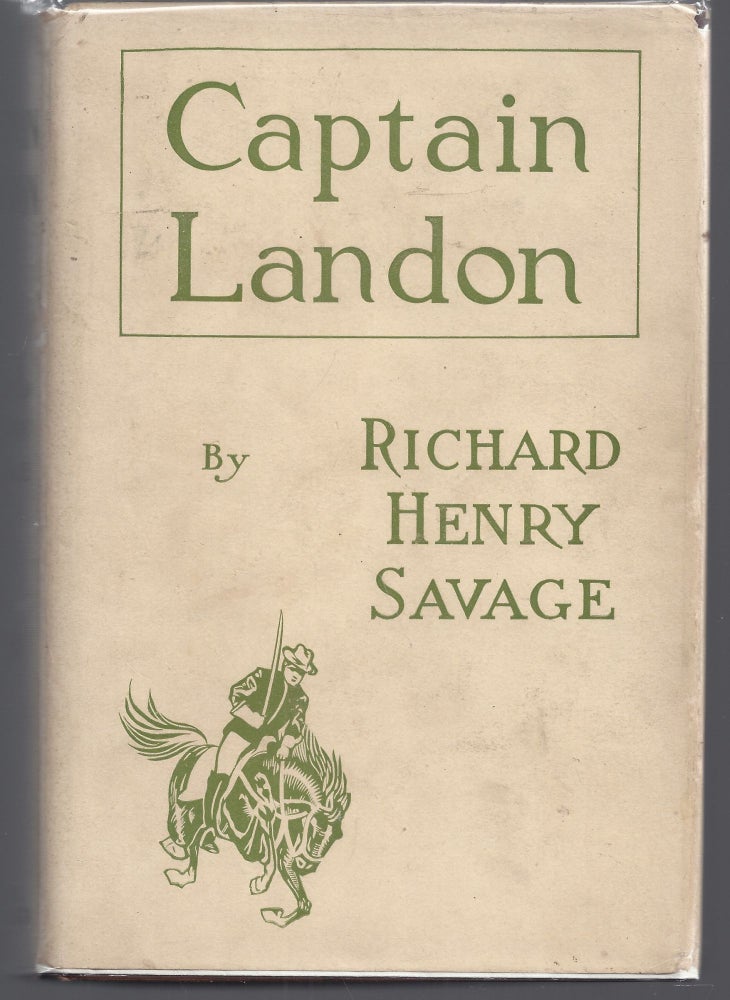 Item #010547 Captain Landon (Scarce 19th c. Dust-Jacket). Richard Henry Savage.