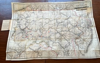 Item #010931 Colton's New Township Railroad Map of Pennsylvania and New Jersey