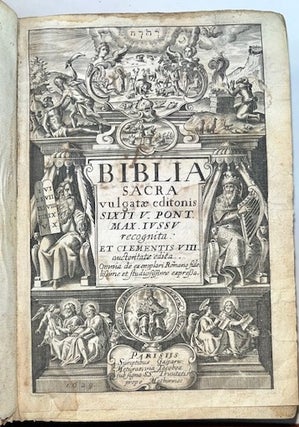 Biblia Sacra: Vugatae Editonis Sixti V. Pont. Max IVSSV, Recognita et Clementis VIII