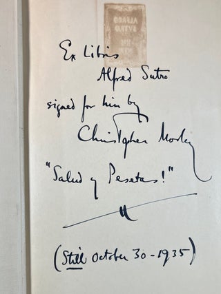 Hasta La Vista; Or a Postcard From Peru (Signed Association Copy)