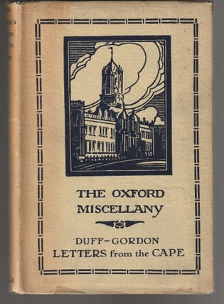 Item #011545 Letters From The Cape (The Oxford Miscellany Series). Lady Duff Gordon, John Purves