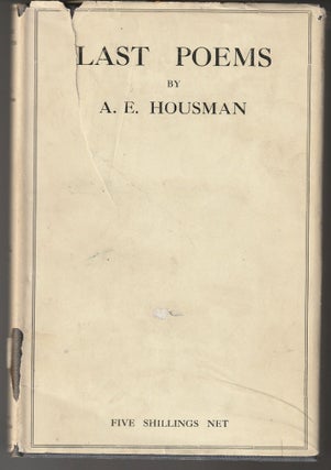 Item #012436 Last Poems. A. E. Houseman