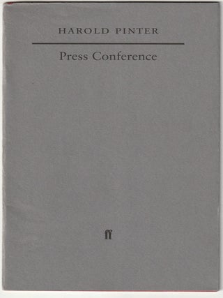 Item #012611 Press Conference. Harold Pinter