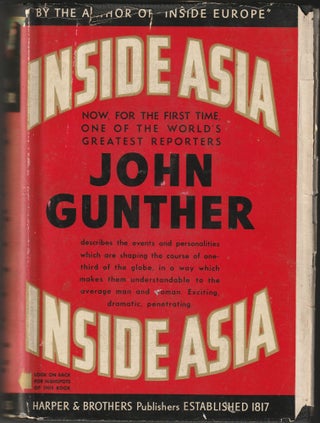 Item #012859 Inside Asia. John Gunther