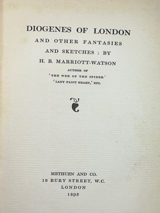 Diogenes of London: And Other Fantasies and Sketches