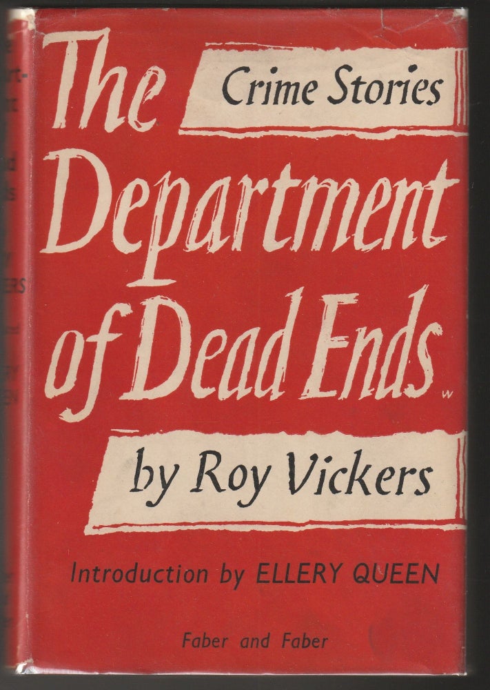 Item #013151 The Department of Dead Ends (Vincent Starrett's Copy). Roy Vickers.