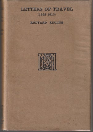 Item #013201 Letters of Travel (1892-1913). Rudyard Kipling