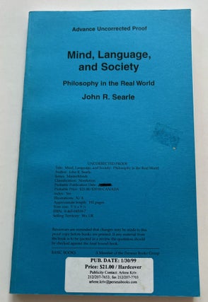 Item #013383 Mind, Language, And Society: Philosophy In The Real World (Masterminds) (Advanced...