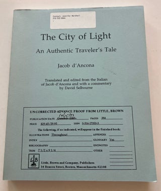 Item #013437 The City of Light (Scarce Uncorrected Advance Proof of the Hoax that was never...