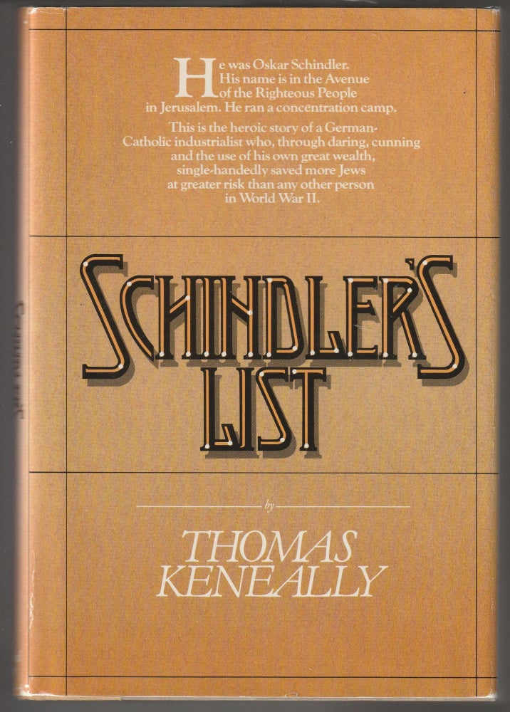 Item #013496 Schindlers List. Thomas Keneally.