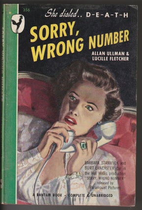 Item #014005 Sorry, Wrong Number. Allan Ullman, Lucille Fletcher