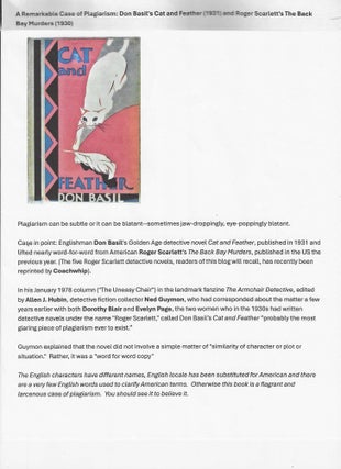 Cat and Feather - A Murder Mystery