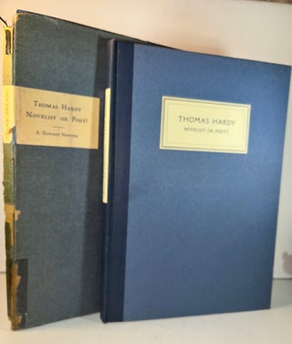 Item #014296 Thomas Hardy, Novelist or Poet? A. Edward Newton