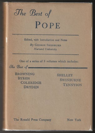 Item #014723 The Best of Pope. Alexander Pope, George Sherburn