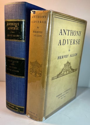 Item #014938 Anthony Adverse (Inscribed Association and Review Copy). Hervey Allen