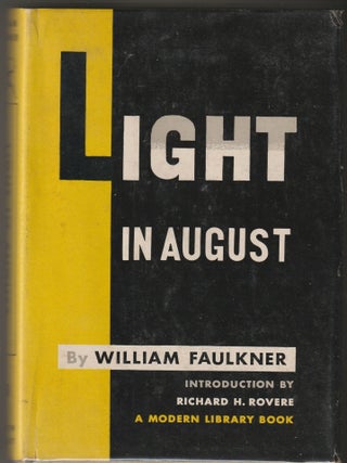Item #015366 Light in August - Modern Library 88. William Faulkner