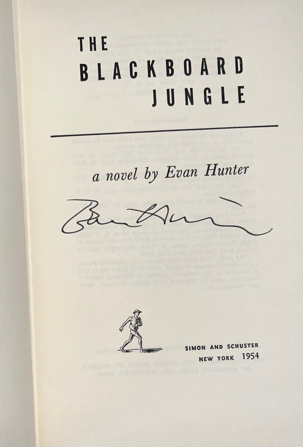 The Blackboard Jungle Signed First Edition | Evan Hunter | 1st Edition