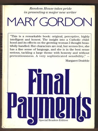 Item #016195 Final Payments (Advance Reading Copy). Mary Gordon