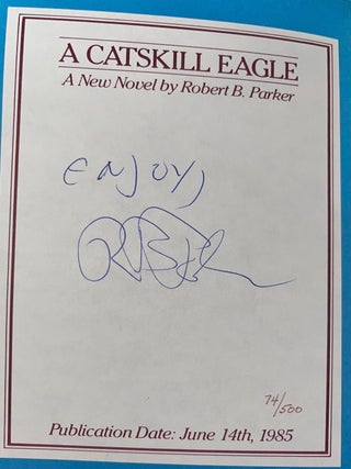 A Catskill Eagle (Signed Advance Uncorrected Proof)