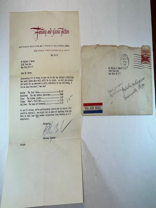 The Best From Fantasy and Science Fiction - 1st Series (Association Copy With Signed Letter)