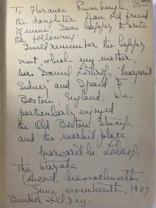 A Little Maid of Boston (First Edition Inscribed by Author's Daughter)