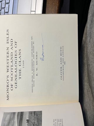 Monro's Western Isles of Scotland and Genealogies of the Clans 1549 (Signed First Edition)