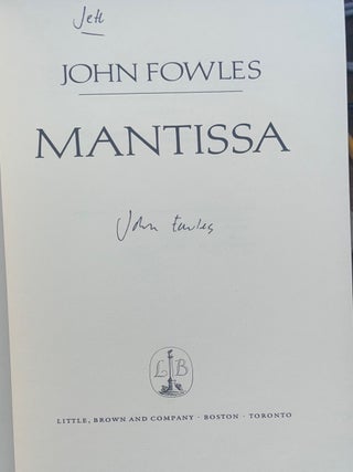 Mantissa (Signed First US Edition)