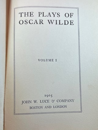 The Plays of Oscar Wilde