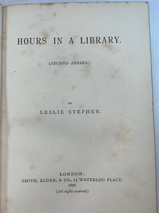 Hours in a Library (Second Series)