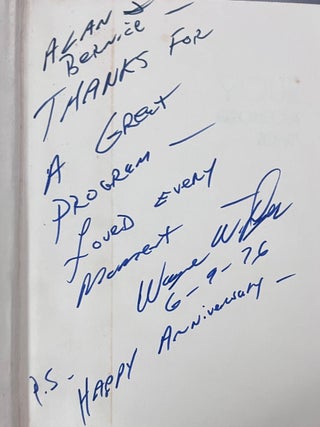 Your Erroneous Zones - Bold but simple techniques for taking charge of your unhealthy behavior patterns. (Inscribed Association Copy)