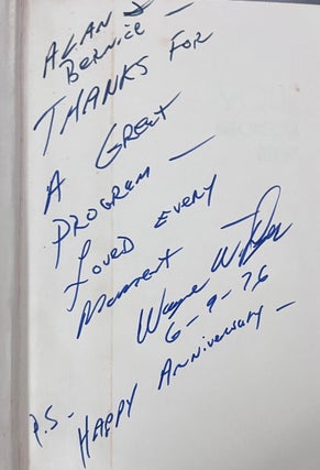 Your Erroneous Zones - Bold but simple techniques for taking charge of your unhealthy behavior patterns. (Inscribed Association Copy)
